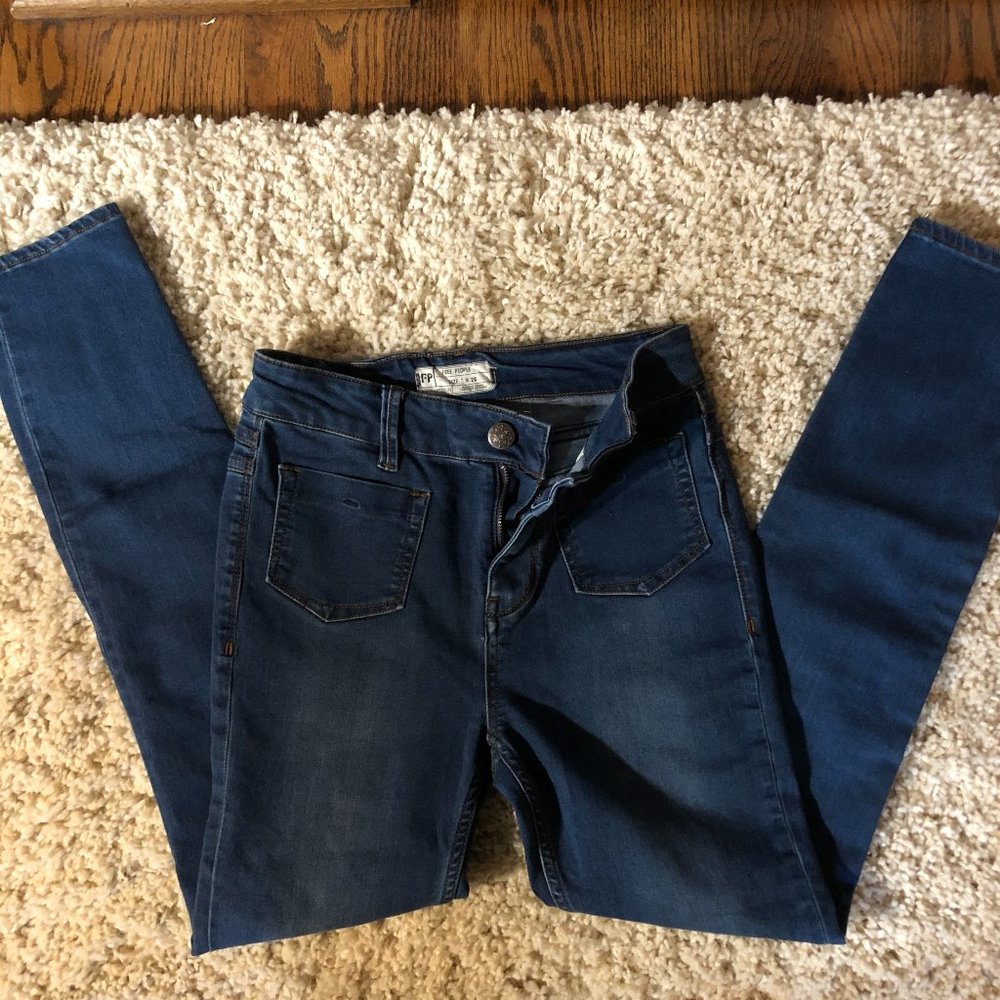 skinny jeans medium wash free people
